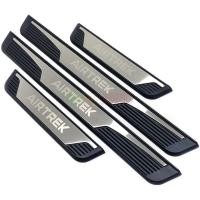 ราคา For Mitsubishi Airtrek Accessory 2022 Stainless Carbon Car Door Sill Scuff Plate Kick Guard Pedal Protector Trim Cover (56353410758)