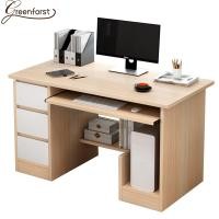ราคา Greenforst โต๊ะคอมพิวเตอร์ โต๊ะทำงาน ลิ้นชัก3ชั้น มีถาดวางคีย์บอร์ด แท่นวางCPU รุ่น A-2240 (3552078136)