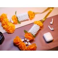 ราคา พวงมาลัยดอกพุดสองชาย(พุดใหญ่,เล็ก) พวงมาลัยห้อยรูปห้อยหน้ารถ พวงมาลัยดอกพุดปลอม (22154849819)