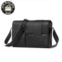 ราคา -SUNWISHBAG- No.F2605 Daily Unisex Fashion Braided Sling Bag Men Crossbody Bag หนังทนทาน (54851771016)