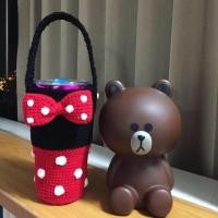 ราคา ถุงใส่แก้วเยติ ไหมพรม ถักโครเชต์ ขนาด20, 30 ออนซ์ สีดำ แดง โบว์แดง ลายจุด (7938350622)