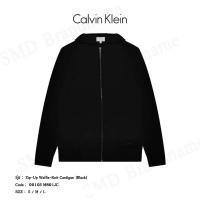 ราคา CK Calvin Klein เสื้อคาร์ดิแกน รุ่น Zip-up Waffle-Knit Cardigan (Black) Code: 0010S M801JC (29164479353)