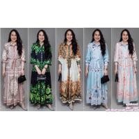 ราคา (อก44) 14694 BLUEBERRY NIGHTS แม็กซี่เดรสเชิ้ตคอปกเชิ้ตกระดุมหน้ายาวตลอด พร้อมสายรัดเอว ผ้าโพลีเอสเตอร์พิมพ์ลายทั้งตัว (24936373905)