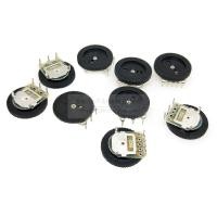 ราคา 16 * 2MM Single Double Dial Gear Potentiometer 1K2K5K10K20K50K100K B103 Volume Switch Potentiometer (26115847951)