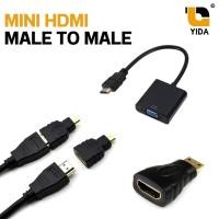 ราคา สาย mini hdmi to hdmi cable อะแดปเตอร์ ต่อกล้อง DSLR PCTV Notebook VGA Audio mini hdmi to vga+audio (19324645390)