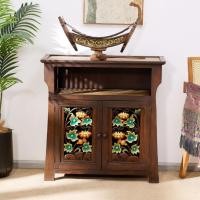 ราคา ตู้เก็บของสไตล์เอเชียตะวันออกเฉียงใต้ ทำจากไม้เนื้อแข็ง ลวดลายโบราณ ดูเก่าแก่ ใช้เก็บจานชามของใช้ในบ้าน ติดผนัง (44011832159)