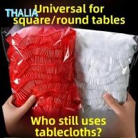 ราคา ไทยลีอา‌ ผ้าปูโต๊ะแบบใช้แล้วทิ้ง 10 ชิ้น, ผ้าปูโต๊ะวงยืดหยุ่นกันน้ํามัน, ฟิล์มพลาสติกหนาสากลรอบผ้าคลุมโต๊ะปาร์ตี้การชุมนุม (51605660743)