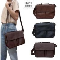ราคา Heaper LUCAS กระเป๋าหนังสะพายข้างทูโทน กระเป๋าหนังเทียม กระเป๋าทำงาน (27284260354)