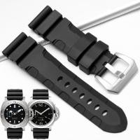 ราคา สายนาฬิกายาง Substitute Panerai Stealth Series 164 PAM01209 สายซิลิโคนสีดํา 22 24mm (24334873196)