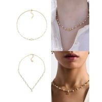 ราคา ของแท้ สร้อยคอผู้หญิง Dior สีขาวเรซิ่นมุกฝังคริสตัลสีเงินจี้สร้อยคอ 2024 สไตล์ใหม่ (28070087100)