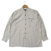 ราคา Gianni Valentino เสื้อเชิ้ตคอจีนแขนยาว multi color stripe long sleeve shirt (27524931671)