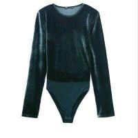ราคา Zara บอดี้สูดแขนยาว ผ้ากำมะหยี่สีเทา สินค้ามือ 1 (13676876197)