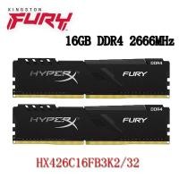ราคา Kingston HyperX Fury DDR4 PC RAM 32GB ชุด 2x 16GB DDR4 2666MHz HX426C16FB3K2/32 หน่วยความจําเดสก์ท็อป RAM (42004654432)