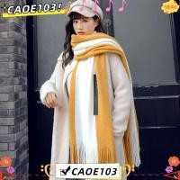 ราคา CAOE ผ้าพันคอขอบยาว, ผ้าพันคอผู้หญิงที่อบอุ่นสีตัดกัน, แฟชั่นผ้าคลุมไหล่แคชเมียร์ฤดูหนาวหนานุ่ม (48753782599)