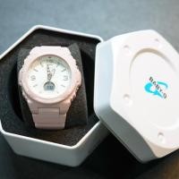 ราคา (มือสอง สภาพสวย มาพร้อมกล่องเหล็ก) Casio Baby-G BGA260SC-4A สีชมพูนม สวย หวาน สภาพดีมาก สายไม่เหลือง นาฬิกาผู้หญิง (43818788884)