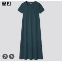 ราคา Uniqlo U เดรสยาวทรงบาน ผ้าAirism ไซส์L มือ2 (27674141164)