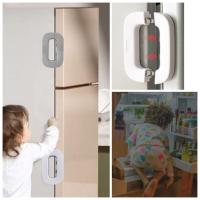 ราคา ล็อคตู้เย็น แก้ยางเสื่อม ปิดไม่สนิท ล็อคประตู ล็อคตู้ กันเด็กเปิด ไม่ต้องเจาะ เทปกาว 3M ในตัว รุ่นอัพเกรดปลดล็อคง่าย (29332258548)