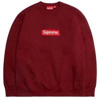 ราคา USED !!! SUPREME BOX LOGO CREWNECK CARDINAL 22FW (29457017342)