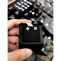 ราคา TE587 ต่างหูเพชรแท้ และทองคำขาว 18k รูปดอกไม้ (5552963066)