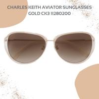 ราคา Charles Keith Aviator Sunglasses Gold CK3 11280200 (Pre-Owned) (14493798387)