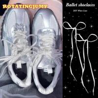 ราคา เชือกผูกรองเท้าลูกไม้สีขาว 120 ซม. - สไตล์บัลเล่ต์ Y2K แฟชั่น - สําหรับผู้หญิงสาว - อุปกรณ์รองเท้า DIY - ทนทาน สบาย - รองเท้าผ้าใบผ้าใบ Shoestrings (24736405963)