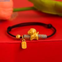 ราคา สร้อยข้อมือปีม้า.Radix สไตล์จีน เชือกสีแดง จี้ตัวอักษร Fu ไม่ซ้ําใคร Gold สำหรับตรุษจีนปี 2026 (25997860381)