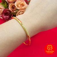 ราคา กำไลหลอดตัดลาย เส้นผ่านศูนย์กลาง 6 ซม. ใส่ในชีวิตประจำวันได้ ชุบทอง (22580691575)