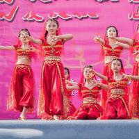 ราคา เครื่องแต่งกายอินเดียเต้นรำสำหรับเด็ก สไตล์เจ้าหญิงจัสมินสีแดง ขนาด 14.5.3 (50854050222)