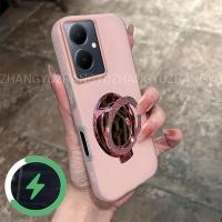 ราคา เหมาะสําหรับ Vivo Y27 4G เคสโทรศัพท์สไตล์ใหม่กระจกแต่งหน้ากลิตเตอร์แท่นชาร์จแม่เหล็กกันกระแทก 2-in-1 เคสนิ่ม GD05 (41128520035)