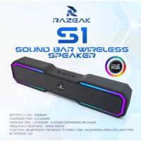 ราคา ลําโพงบลูทูธ BLUETOOTH ซาวด์บาร์ พกพาง่าย RAZEAK S1 SOUNDBAR WIRELESS SPEAKER (23052980503)