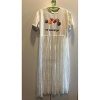 ราคา เดรสยาวเสื้อยืดกระโปรงลูกไม้งานเกาหลี (12099437277)