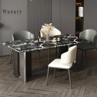 ราคา Wuxury Furniture โต๊ะทานข้าว โต๊ะกินข้าว modern luxury TOP หินอ่อน นำเข้า ส่งฟรี (28985314314)