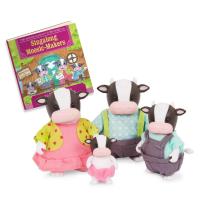 ราคา Li'l Woodzeez Cow Family เซ็ตตุ๊กตาครอบครัววัว (53102447656)