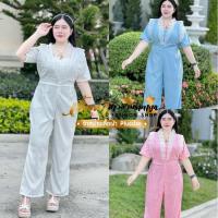 ราคา จั๊มสาวอวบ อก38-45” ผ้าเนื้อดีมาก แต่งลูกไม้ ซิปหน้าสวมใส่ง่าย ฮ981 (25355430861)