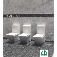 ราคา โมเดลสุขภัณฑ์โถส้วมจิ๋ว scale 1:25 (55953672564)