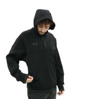 ราคา Y3 Adidas Yohji Yamamoto Black U Logo Zip Hoodie (55501812426)