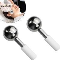 ราคา Seewin Facial Ice Globes เย็นร้อนสแตนเลส Facial Roller ผิวความงามสปา Cooling Globe นวด Ball Face Care Cryo Freeze Stick th (24094277363)