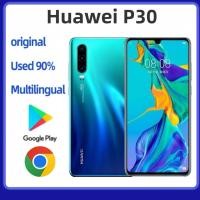 ราคา Original Huawei P30 6.1 นิ้ว (6RAM+128/256GB) NFC Kirin 980 40.0MP 3650mAh มือสอง 90% ใหม่ (43977774826)