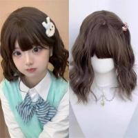 ราคา สีน้ําตาลอ่อนวิกผมสังเคราะห์สั้นสีดําสีน้ําตาลกับเรียบสําหรับผู้หญิงผู้ชายวิกผมคอสเพลย์พรรควิกผมสําหรับปาร์ตี้ฮาโลวีนสวม (41563815885)