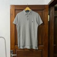 ราคา KEMEJA [SM] Polo Ralph Lauren Cotton Polo Short Sleeve I Grey Logo Blue I Vintage Vtg Retro Striped Shirt Outer Wool Veterano Flannel Men Women Korean Unisex Overshirt Boxy (46302271321)