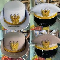 ราคา หมวกหม้อตาลข้าราชการหน้าครุฑ(ดิ้น) สีกากี สีขาว (22251077935)