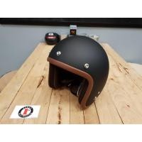 ราคา หมวกกันน็อค Avex คลาสสิก สีดำด้าน ขอบน้ำตาล (1246322879)