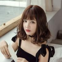 ราคา วิกผมสำหรับผู้หญิงผมยาวปานกลางผมยาวเต็มศีรษะแบบธรรมชาติสไตล์ยาวประบ่าลูกแพร์หัวลอนผมยาวปานกลางลอนผมสั้นลอน (29362070484)