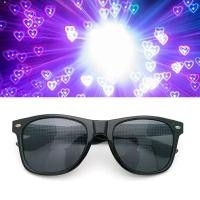 ราคา 3D Prism Effect Diffraction Glasses Women Sunglasses Rectangle Rainbow Kaleidoscope Festival Style Rave Eyewear Clear/Gr (29043450106)