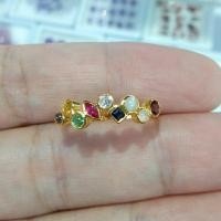 ราคา แหวนทองประดับพลอยนพเก้า พลอยแท้ เพชรแท้ค่ะ (25423564128)