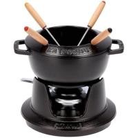 ราคา Staub 16 ซม.Fondue Set 40511-970 สีดํา NEW PEQUENO redondo Pot ปาร์ตี้ขนาดใหญ่ (43062731492)