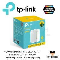 ราคา Mini Pocket (มินิพ้อกเก็ต) TP-Link TL-WR902AC AP Router Dual Band Wireless AC750 ของใหม่ (16400159695)