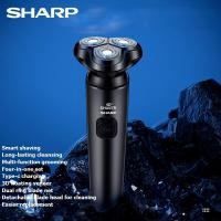 ราคา SHARP ที่โกนหวดไฟฟ้า 3 in 1 เครื่องโกนหนวด เครื่องโกนหนวดไฟฟ้า เครื่องโกนหนวด เครืองโกนหนวดแบบชาร์ต USB ฟังก์ชั่น 4D Ele (27112627041)