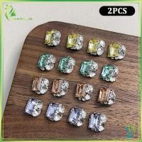 ราคา [ความงาม] 2 ชิ้นคริสตัลเล็บแฟ้มหรูหราสแควร์เล็บ Rhinestones อัญมณี Sparkle แก้วเล็บหิน DIY Charms {ขาย} (44955011421)