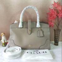 ราคา COACH 37167 MERCER 36 SATCHEL IN GRAIN LEATHER (LIFOG) Color: FOG (734787528)
